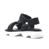 Women's xander black puffer strap sandal by Ateliers