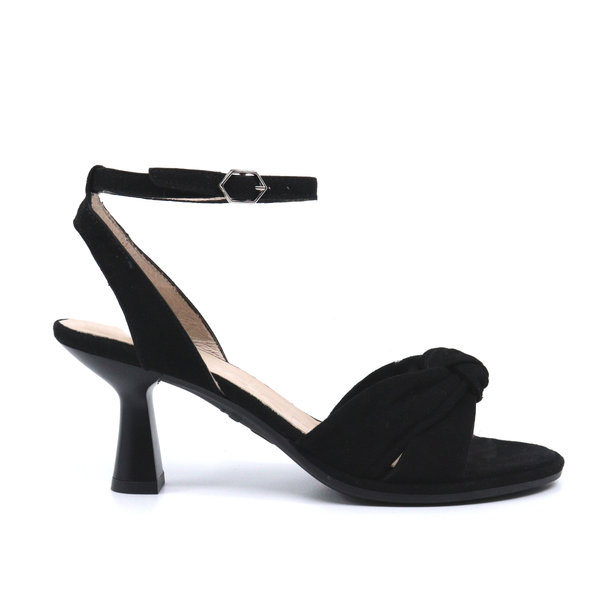 Women's peep toe ante negro black heeled dress sandal by Wonders