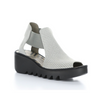 Women's biga concrete peep toe wedge sandal by Fly London