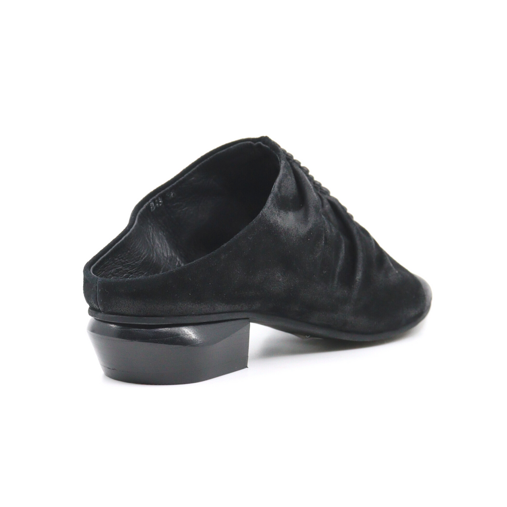 Women's lalana black toe post suede mule by Antelope