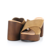 Women's wilma cognac block heel sandal by Bos & co