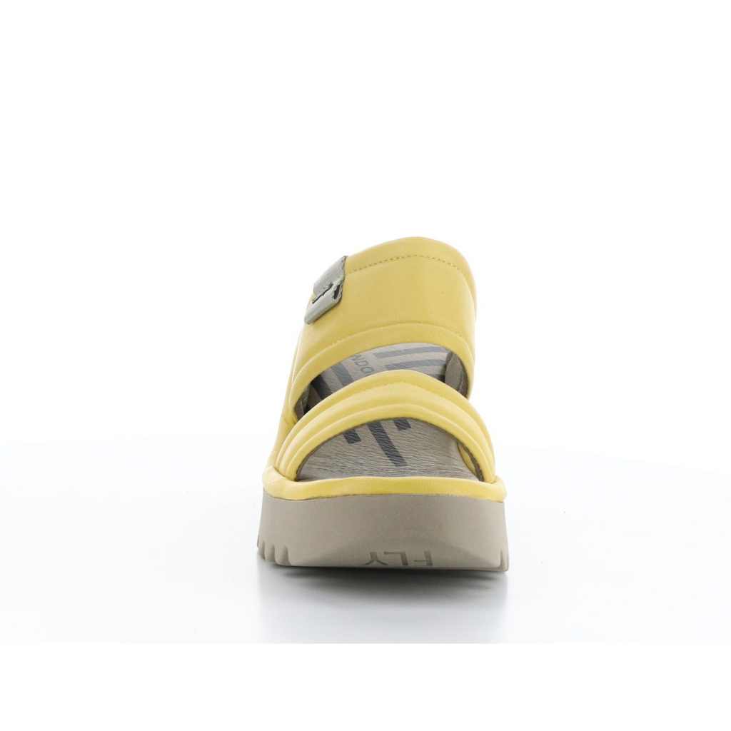 Women's mava yellow block heel sandal by Fly london