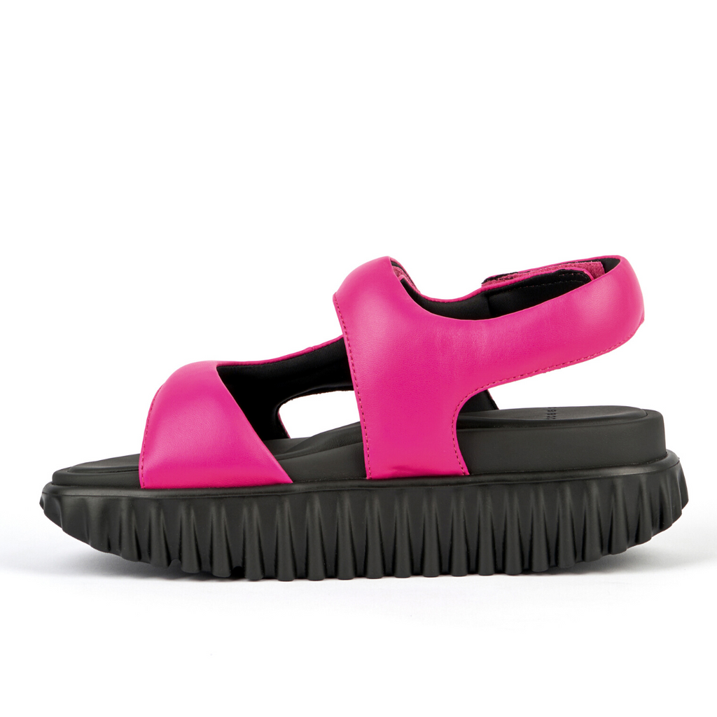 Women's waffo pure fushia platform sandal by 4ccccees