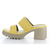 Women's mava yellow block heel sandal by Fly london