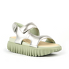 Women's waffo pure silver platform sandal by 4ccccees