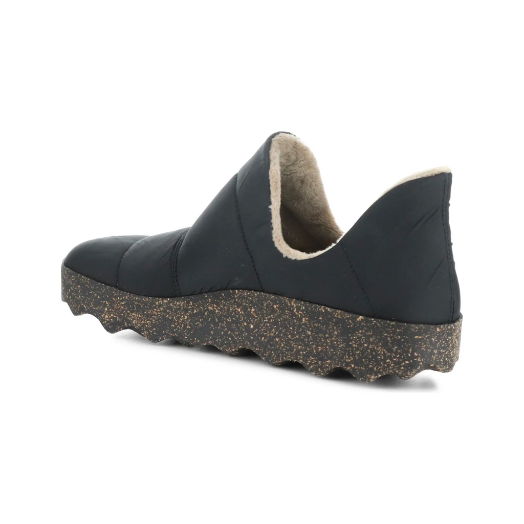 Women's crus black vegan quilted boot by Asportuguesas