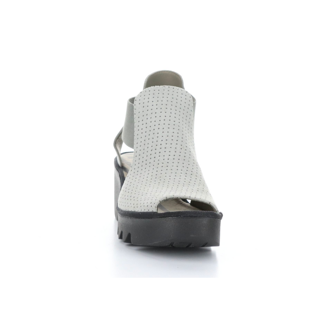 Women's biga concrete peep toe wedge sandal by Fly London