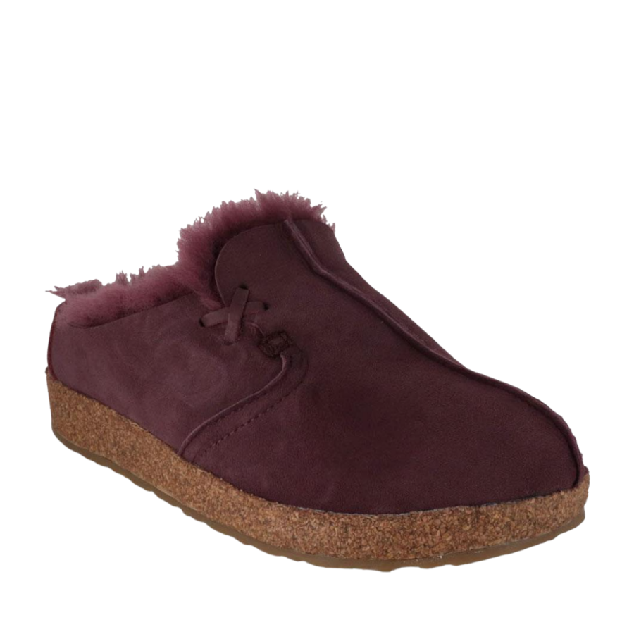 womens mauve suede clog