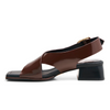 Women's colette slingback brown open toe sandal by Shoe the bear