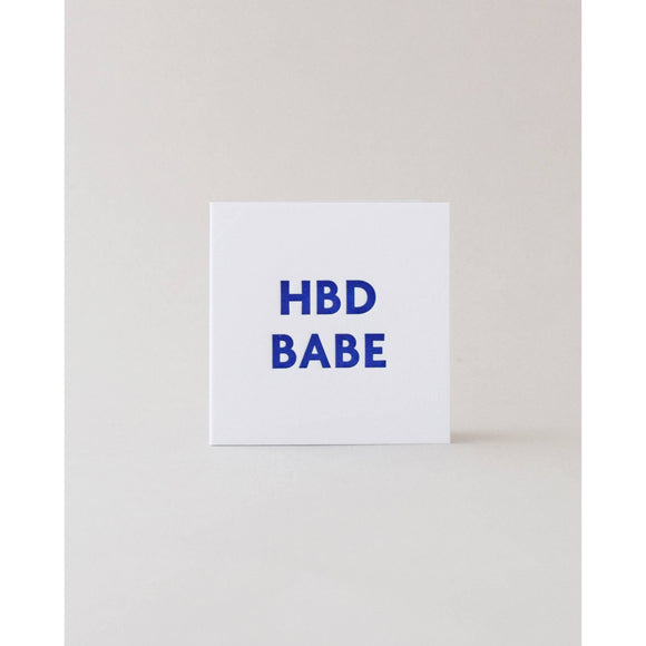HBD BABE MINI CARD Gifts + Accessories Home & Gifts Meshwork Press    