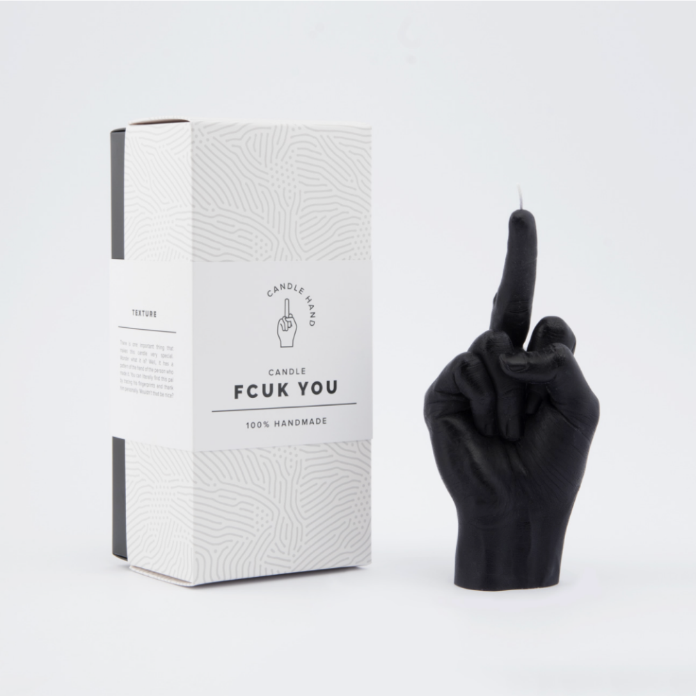 CANDLE HAND "F**K YOU" BLACK Gifts 54 Celsius    