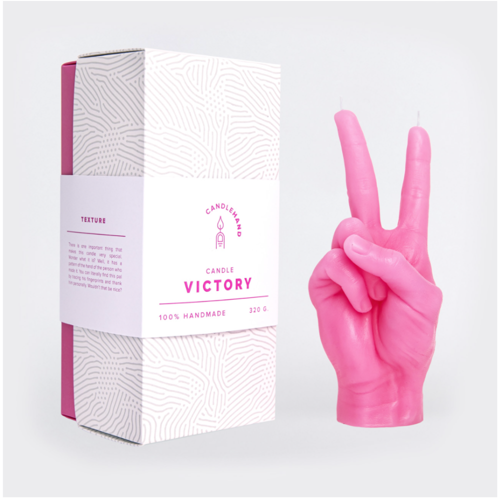 CANDLE HAND "VICTORY" PINK Gifts 54 Celsius    