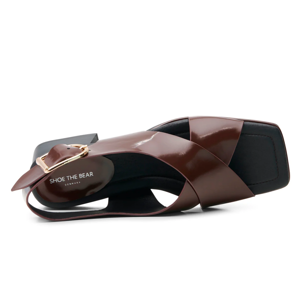 Women's colette slingback brown open toe sandal by Shoe the bear