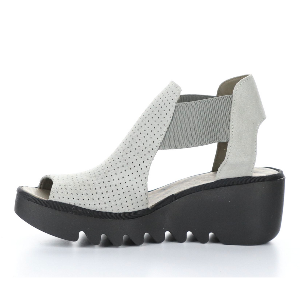 Women's biga concrete peep toe wedge sandal by Fly London