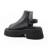 Women's chunky platform velcro sandal italian munice nero by Lofina