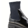 Women's Five patent black lug sole waterproof bootie by Bos & Co