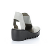 Women's biga concrete peep toe wedge sandal by Fly London