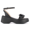 Women's wild negro chain link platform sandal by Wonders