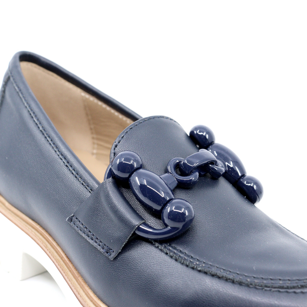Women's tatum blue navy lug sole loafer by Ateliers