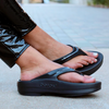Women's OOMEGA THONG BLACK platform flipflop by Oofos