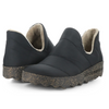 Women's crus black vegan quilted boot by Asportuguesas
