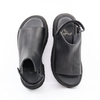 Women's chunky platform velcro sandal italian munice nero by Lofina