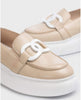 Women's chain link loafer natural platform by Wonders