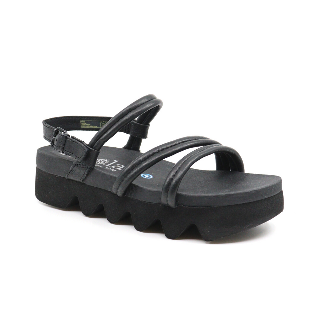 Women's cala nero platform strappy sandal by Bussola