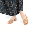 women's tan block heel Tabbi Whisky Intentionally blank 