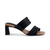 Women's dress heel sandal Shoe the Bear sylvi padded strap black satin