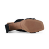 Women's dress heel sandal Shoe the Bear sylvi padded strap black satin