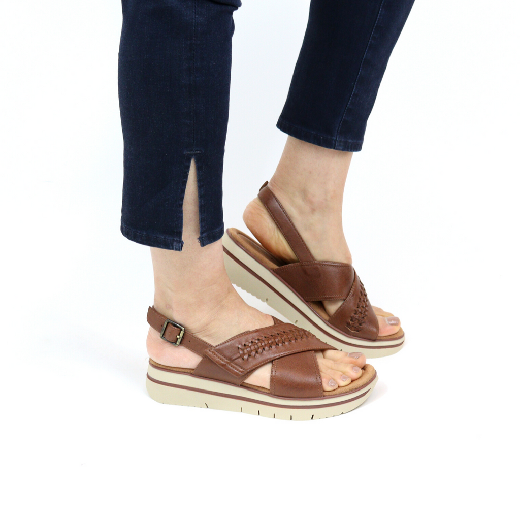 women's sandal aidan cuoio brown leather Salvia