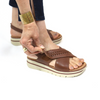 women's sandal aidan cuoio brown leather Salvia