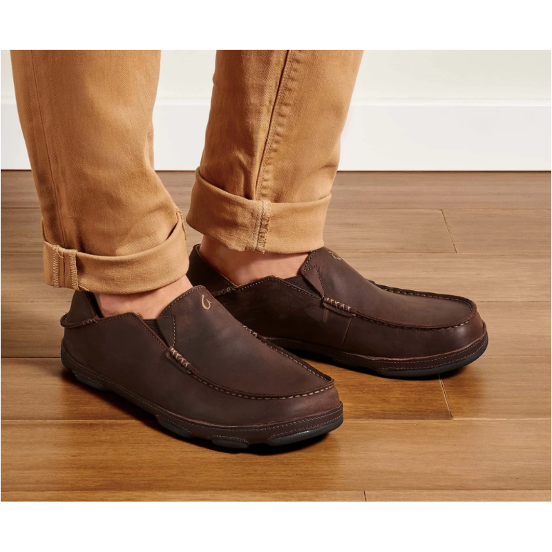 brown slip on mens shoe