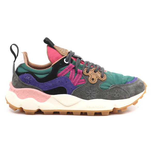 Women's Yamano 3 Anthracite-green-violet sneaker by Flower Mountain