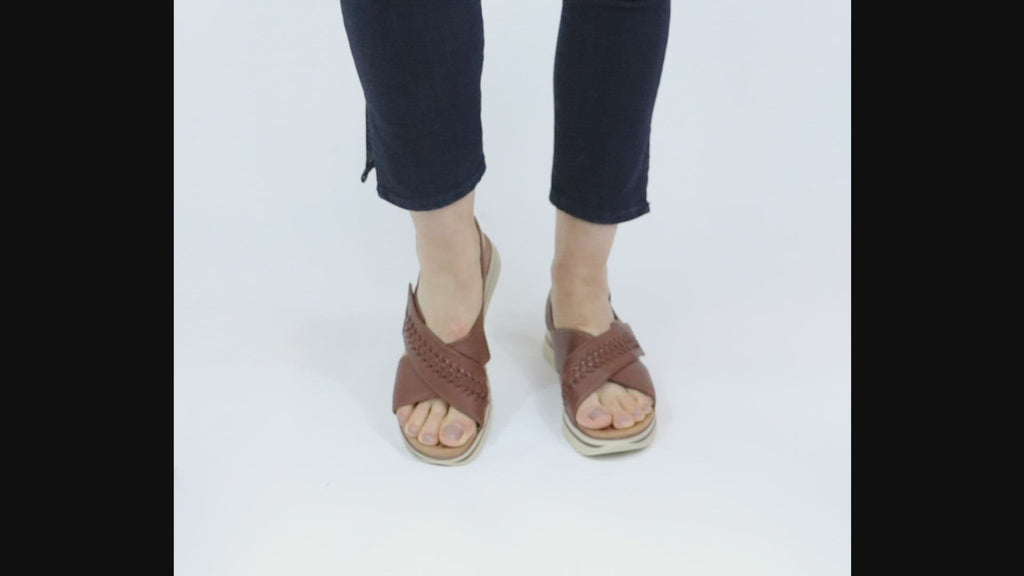 women's sandal aidan cuoio brown leather Salvia